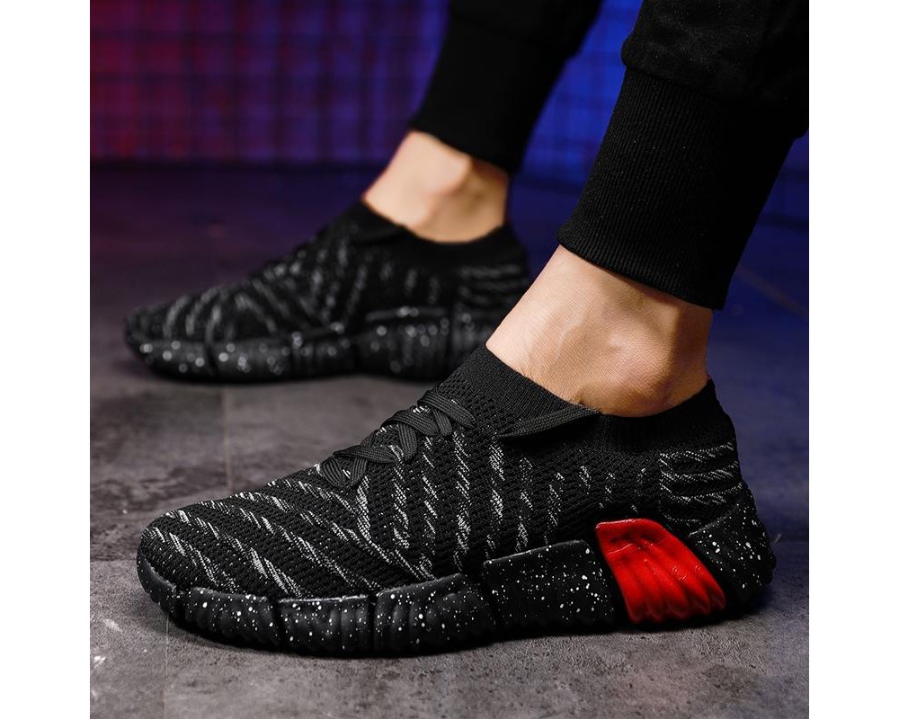 winter black red sneaker shoes     