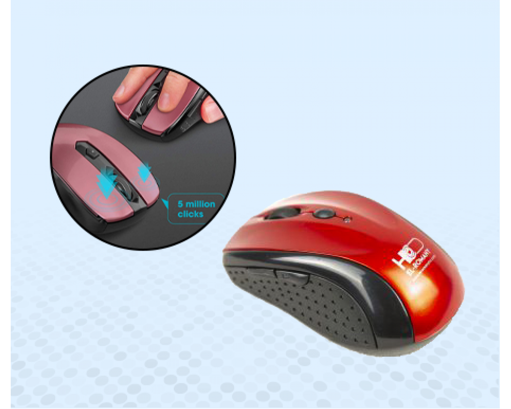 Red wireless mouse